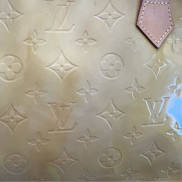 LOUIS VUITTON HOUSTON VERNIS MONOGRAM DAMIER YELLOW GOLD SHOULDER TOTE BAG - Picture 14 of 16